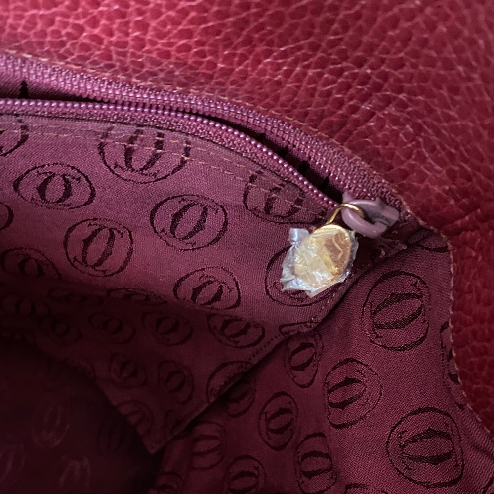 Cartier Burgundy Red Leather Tote - Authentic Vintage Luxury - Picture 14 of 16